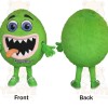 Bright Green Furry Monster Mascot Costume