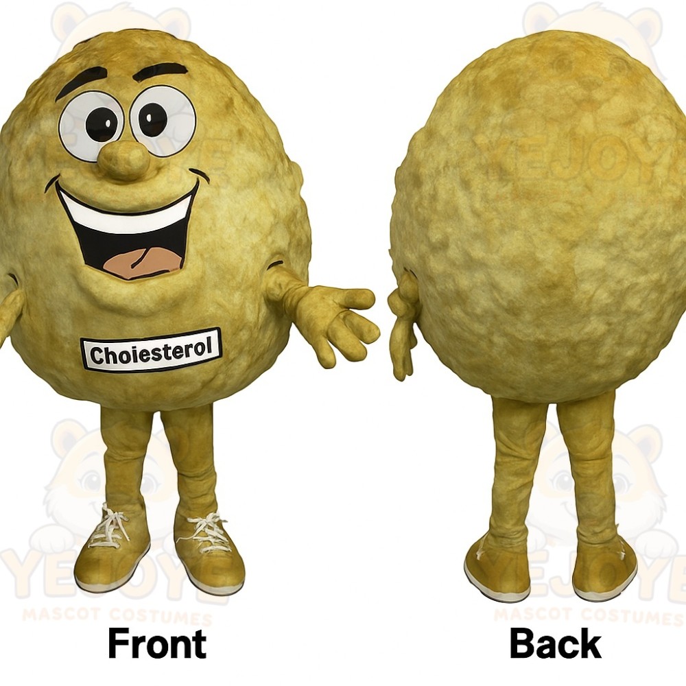Yellow Cholesterol Mascot Costume