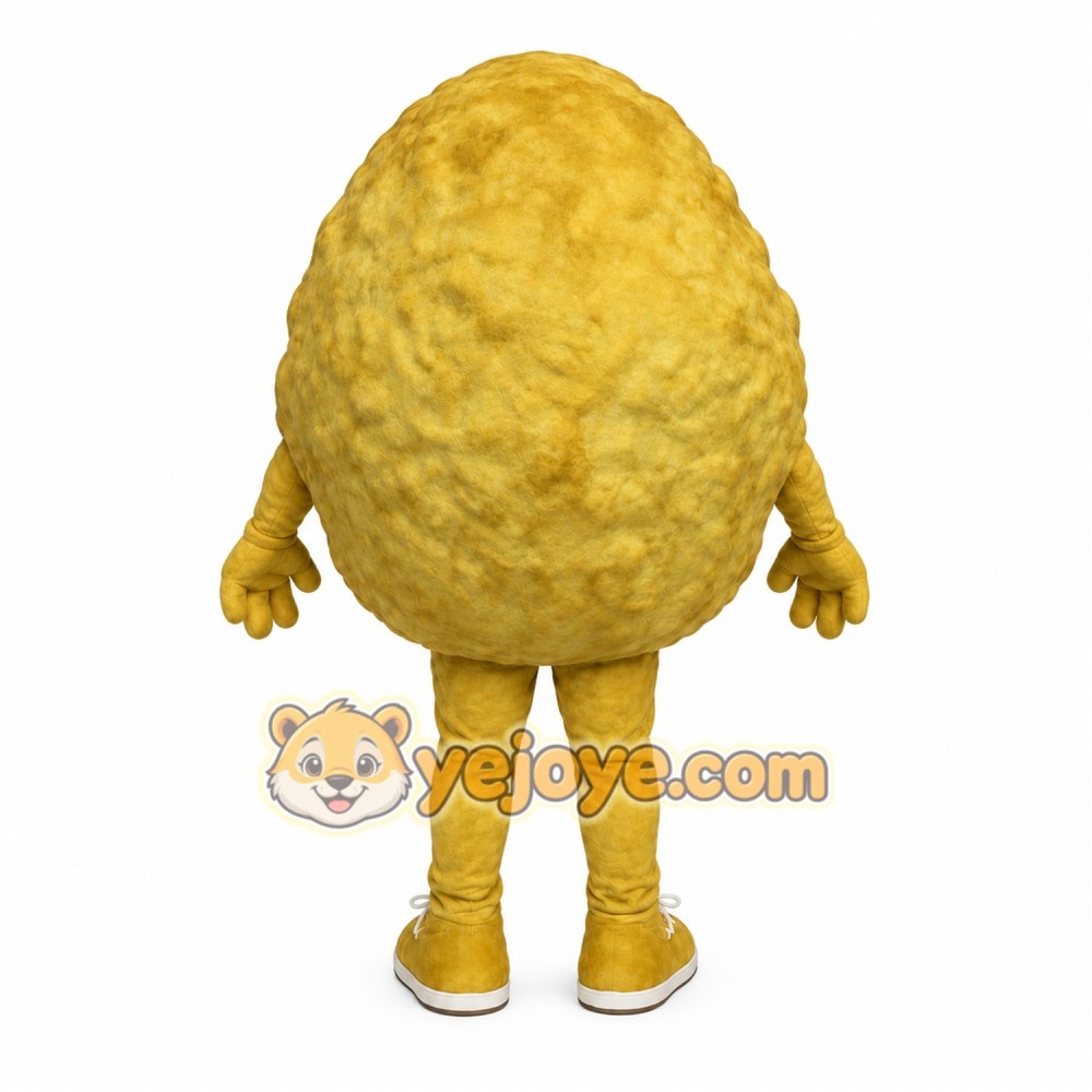Yellow Cholesterol Mascot Costume Yellow Cholesterol Mascot Costume
