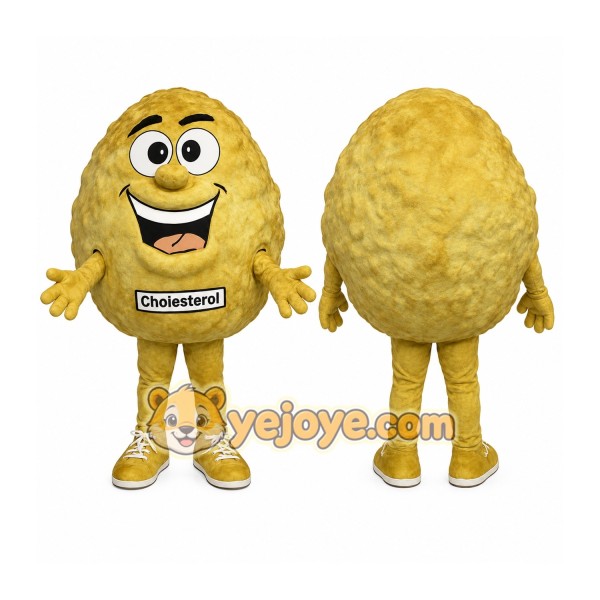 Yellow Cholesterol Mascot Costume