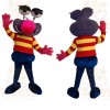 Purple Red Yellow Mouse Mascot Costume