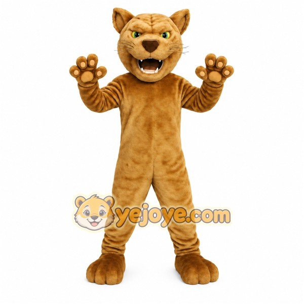 Tan Mountain Lion Mascot Costume