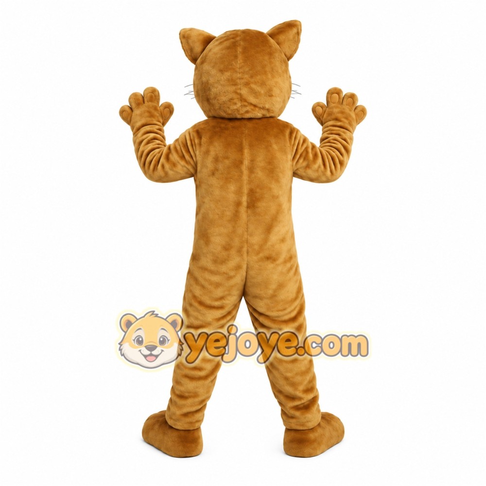 Tan Mountain Lion Mascot Costume Tan Mountain Lion Mascot Costume
