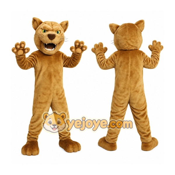 Tan Mountain Lion Mascot Costume