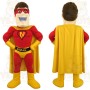 Red Yellow Superhero Man Mascot Costume