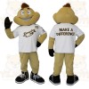 Tan Brown White Smiling Boy Mascot Costume