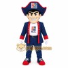 Navy Red Colonial Gentleman Mascot Costume Navy Red Colonial Gentleman Mascot Costume
