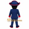 Navy Red Colonial Gentleman Mascot Costume Navy Red Colonial Gentleman Mascot Costume