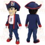 Navy Red Colonial Gentleman Mascot Costume