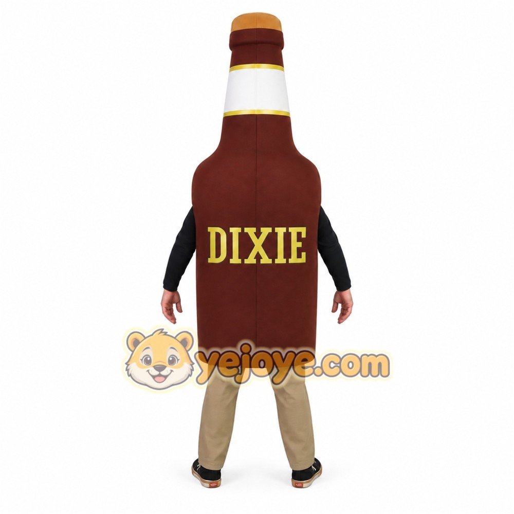 Brown White Beer Bottle Mascot Costume