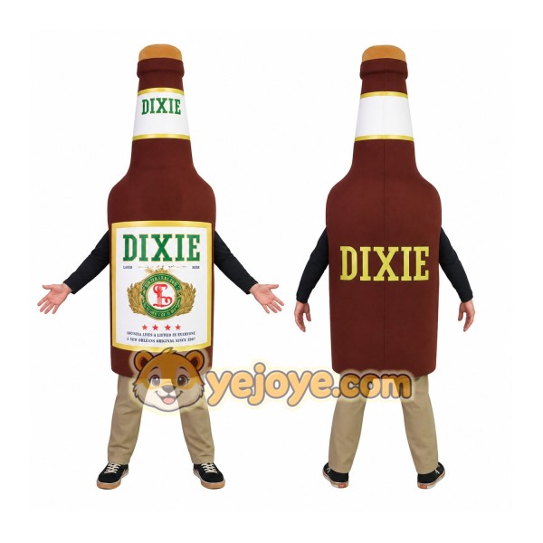 Brown White Beer Bottle Mascot Costume