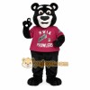Black White Magenta Bear Mascot Costume