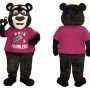 Black White Magenta Bear Mascot Costume