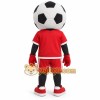 Red Black White Soccer Ball Mascot Costume