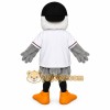 White Gray Seagull Baseball Mascot Costume