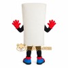 White Black Red Newspaper Mascot Costume White Black Red Newspaper Mascot Costume