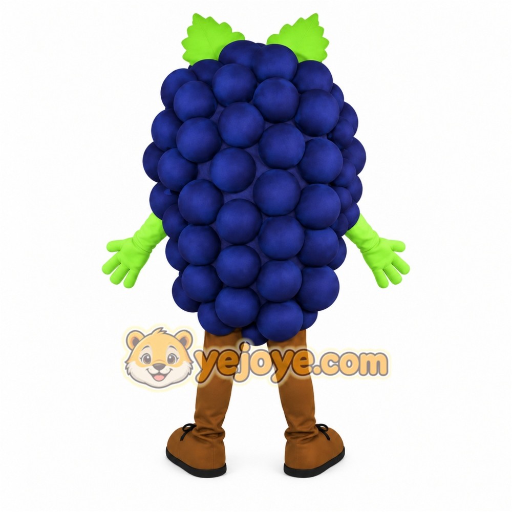 Purple Green Grape Mascot Costume Purple Green Grape Mascot Costume