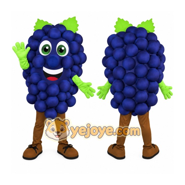 Purple Green Grape Mascot Costume