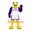 White Purple Basketball Eagle Mascot Costume