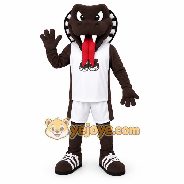 Black White Red Cobra Snake Mascot Costume Black White Red Cobra Snake Mascot Costume