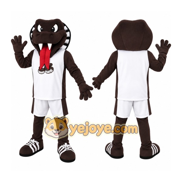 Black White Red Cobra Snake Mascot Costume
