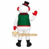 White Green Red Top Hat Snowman Mascot Costume