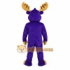 Purple Gold Moose Mascot Costume