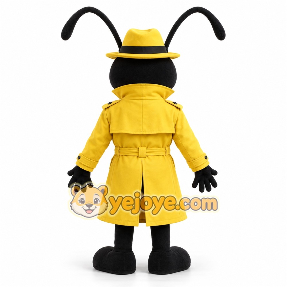 Yellow Black Detective Ant Mascot Costume Yellow Black Detective Ant Mascot Costume