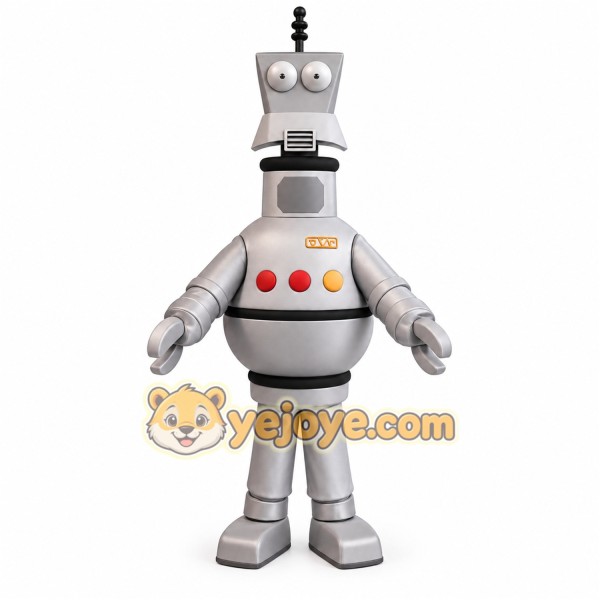 Silver Gray Black Robot Mascot Costume