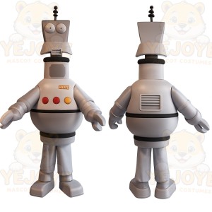 Silver Gray Black Robot Mascot Costume