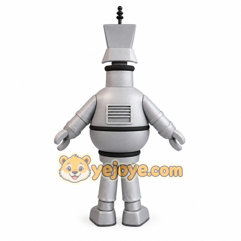 Silver Gray Black Robot Mascot Costume