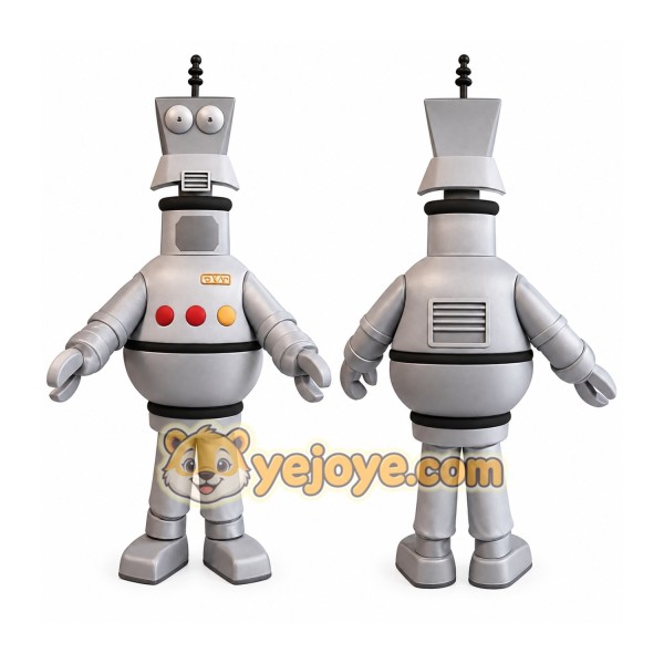 Silver Gray Black Robot Mascot Costume