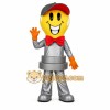 Yellow Gray Smiling Light Bulb Mascot Costume