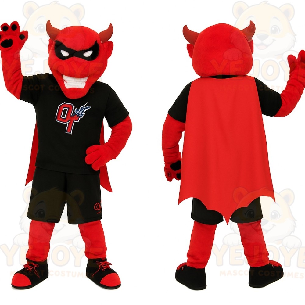 Red Black Devil Mascot Costume