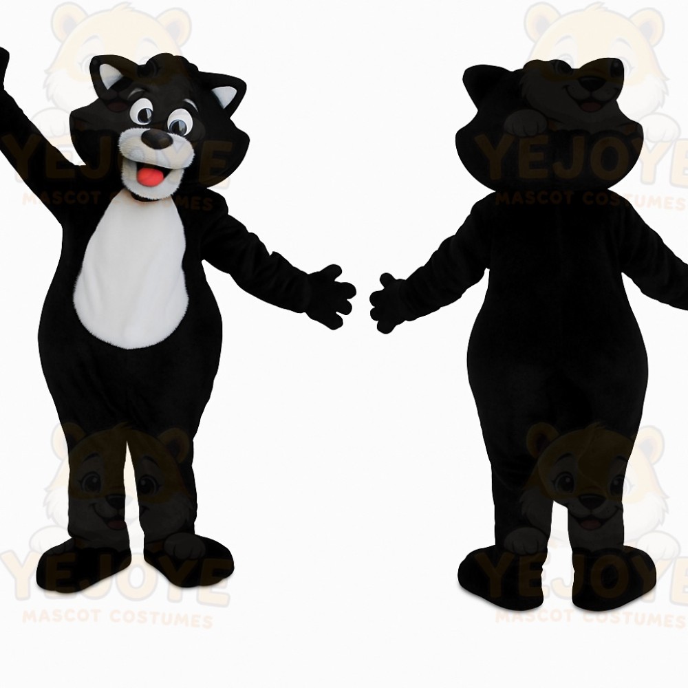 Black And White Cat Mascot Costume