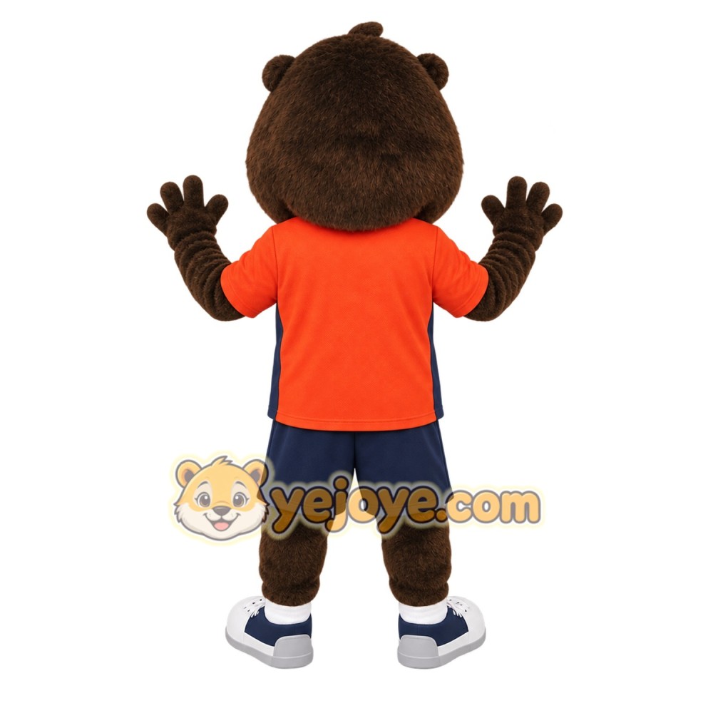 Brown Red Navy Bear Mascot Costume Brown Red Navy Bear Mascot Costume