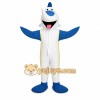 White Blue Smiling Narwhal Mascot Costume White Blue Smiling Narwhal Mascot Costume