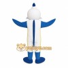 White Blue Smiling Narwhal Mascot Costume White Blue Smiling Narwhal Mascot Costume