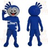 Blue Gray Spiky Hair Boy Mascot Costume