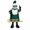 Green White Knight Mascot Costume Green White Knight Mascot Costume