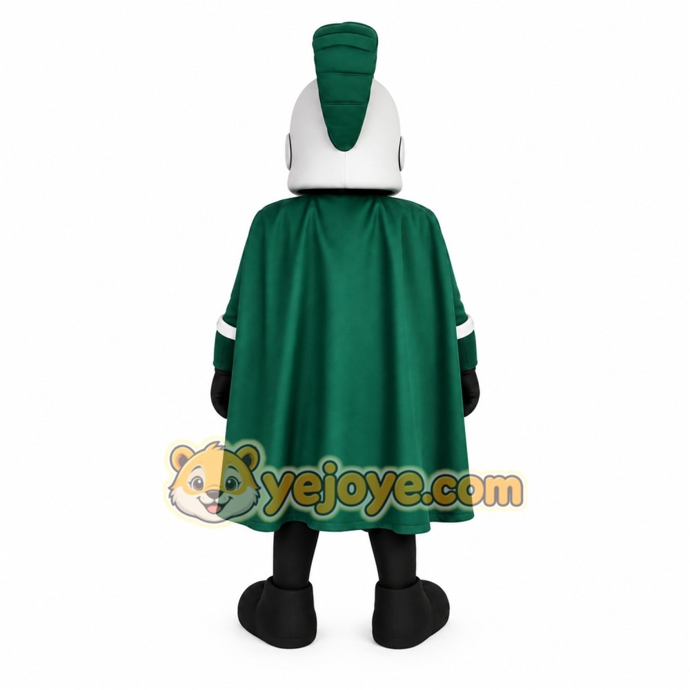 Green White Knight Mascot Costume Green White Knight Mascot Costume