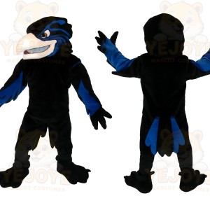 Black Blue Raven Mascot Costume
