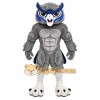 Gray Navy Blue Owl Mascot Costume