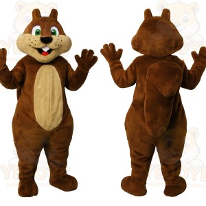 Brown Beige Squirrel Mascot Costume