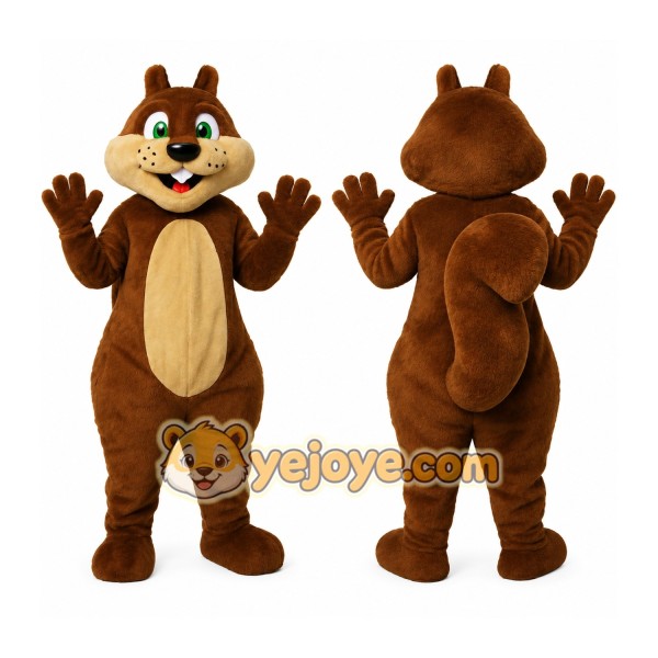 Brown Beige Squirrel Mascot Costume