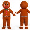 Brown Green Gingerbread Man Mascot Costume