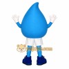 Blue White Smiling Water Droplet Mascot Costume Blue White Smiling Water Droplet Mascot Costume