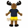Brown Black Yellow Moose Mascot Costume Brown Black Yellow Moose Mascot Costume