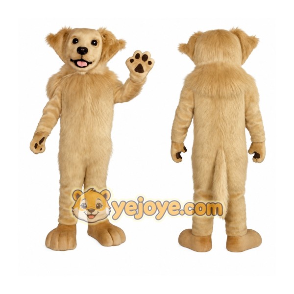 Tan Golden Retriever Dog Mascot Costume
