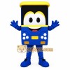 Blue Yellow Cartoon Bus Mascot Costume Blue Yellow Cartoon Bus Mascot Costume